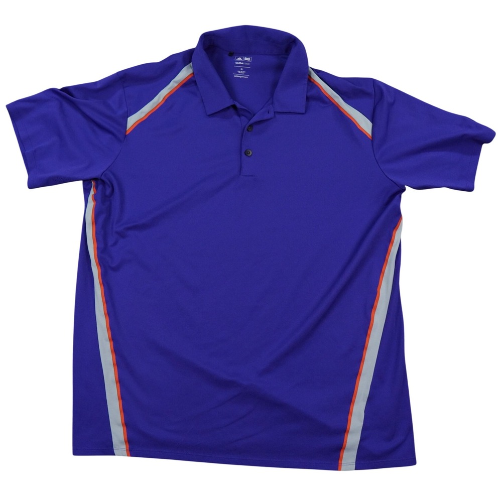 Adidas Golf Polo Shirt Mens XL Purple Climacool Logo Sportswear Outdoor